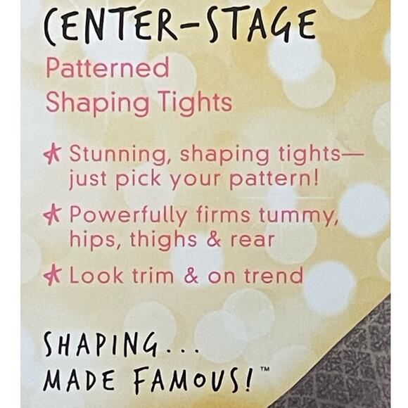 SPANX Star Power 2 Pair Center-Stage Shaping Tights Black Size B Nouveau NEW - Picture 3 of 7